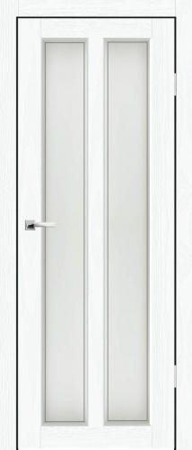 Полотно дверное остекленное Эко-шпон Версаль 2000*600 РоялВуд Белый, ст. рисунок "Горизонт"