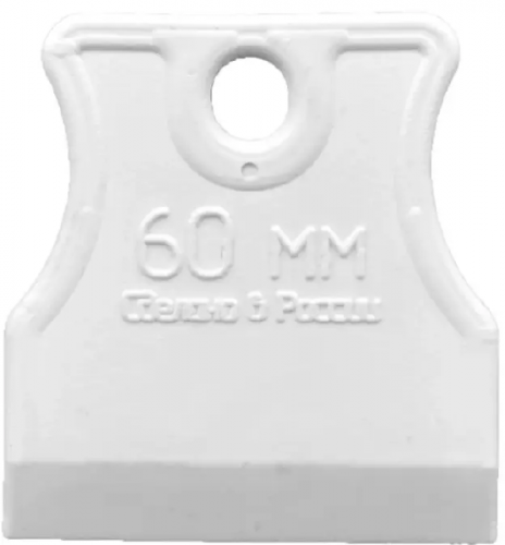 Шпатель White Edition длина 60 мм, эластичная резина (для затирки кафельных швов) DECOR