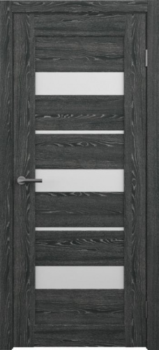 Полотно дверное остекленное CPL Бостон 900 черное дерево стекло белое