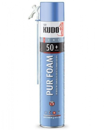 Пена полиуретановая монтажная бытовая всесезонная KUDO HOME 50+ 1000 мл KUPH10U50+