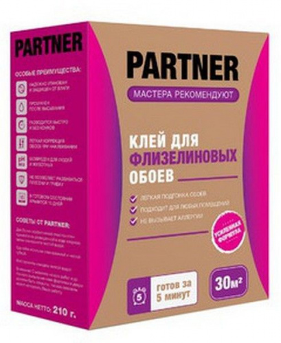 Клей  для флизелиновых обоев Partner 30 30 м²(300 гр.)   Partner