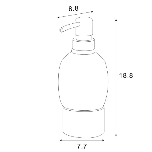 Дозатор жидкого мыла Azario FORNY керамический, настольный, хром (AZ-128CH)