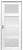 Полотно дверное  остекленное Zargo Quatro 600 кедр белый стекло сатин матовый