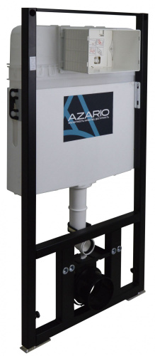Сет AZARIO инсталляция с панелью смыва + унитаз Teramo (квадратный)  с сидением микролифт+ клавиша 0031, хром глянцевый (AZ-8010-1000+AZ-8200-0031+AZ-0052)