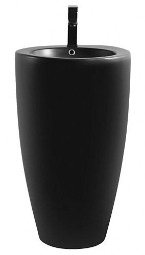 Раковина напольная Azario COMELLA 500х500х830 отдельностоящая круглая, черный матовый (AZ-311MB)