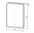 Зеркало-шкаф AZARIOФиджи flip 60 подсветка, сенсорный выключатель с функцией диммера (LED-00002472)