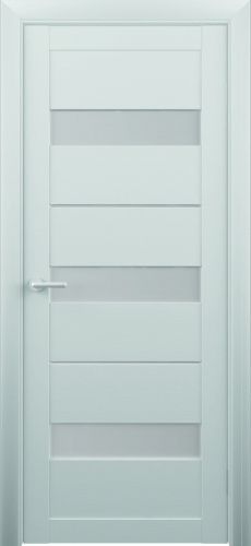 Полотно дверное остекленное Эко-шпон Прага Н 1900*800 кедр снежный стекло матовое
