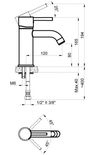 Смеситель для раковины AZARIO TASCO, хром (AZ-15164501)