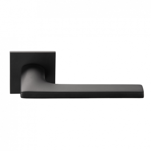 Ручка дверная ARCHIE на квадратной ультратонкой розетке RAY M.BLACK матовый черный
