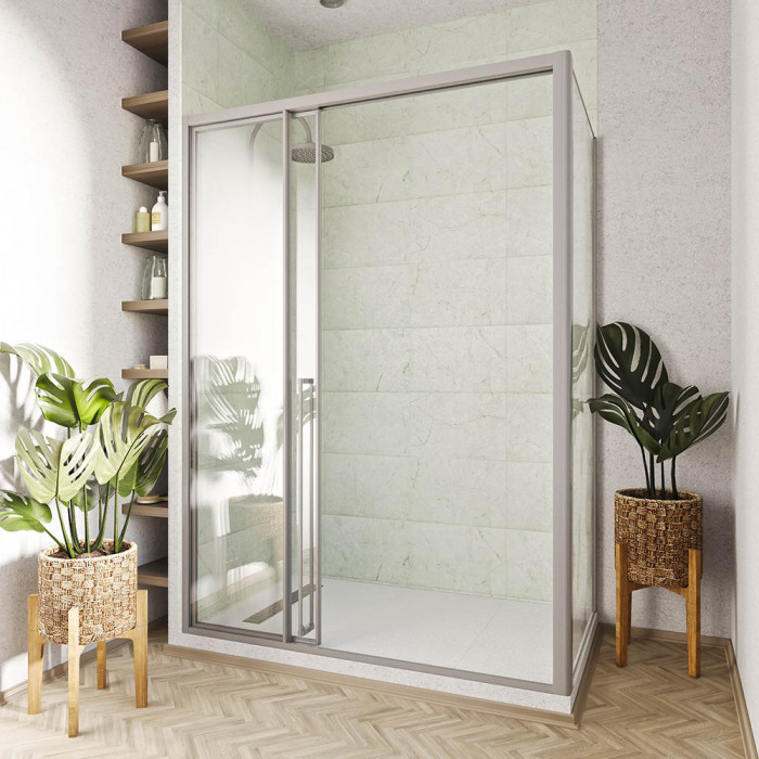 Душевой угол раздвижной Veconi Premium Prato 300 SP CH-L, 1000х800x2000, хром, стекло прозрачное
