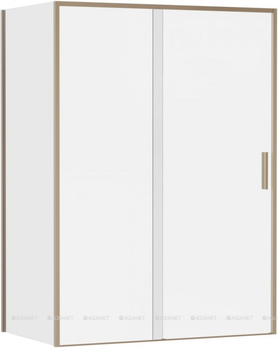 Душевой уголок Aquanet Pleasure Evo 140x80 AE65-140x80-GBT профиль золото-никель браш, прозрачное стекло_