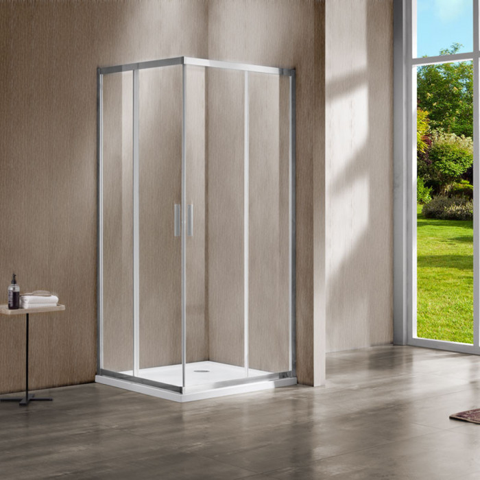 Душевой уголок Гарда (Garda) VSS-1G1111CL, 1100*1100, хром, стекло прозрачное