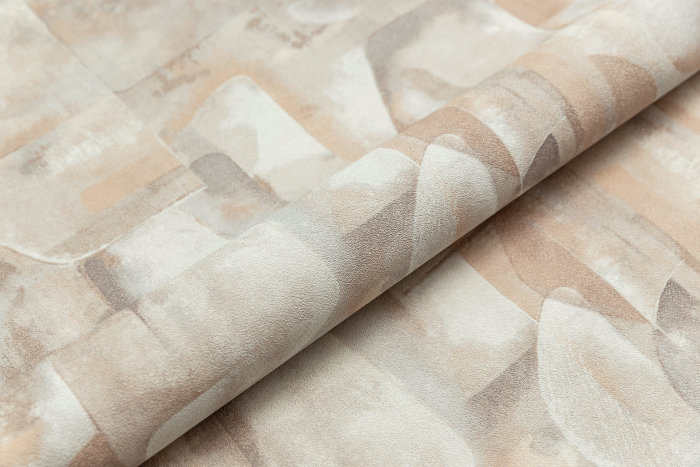 Обои виниловые на флизелиновой основе Фреш мотив, бежевый, абстракция, KERAMA MARAZZI