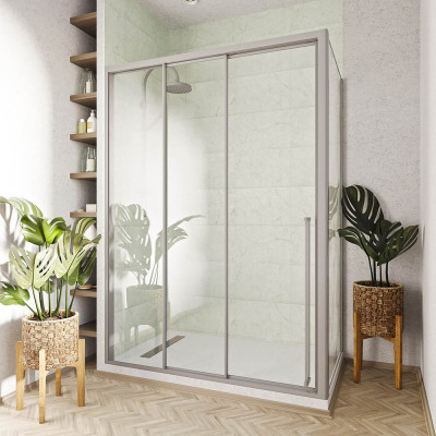 Душевой угол раздвижной Veconi Premium Prato 300 SP CH-L, 1200х900x2000, хром, стекло прозрачное