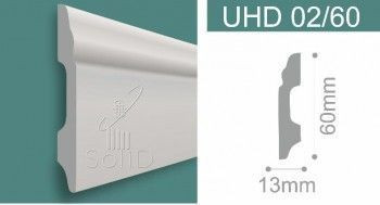 Плинтус полистирол UHD02/60 (60*13*2400) Solid на клей