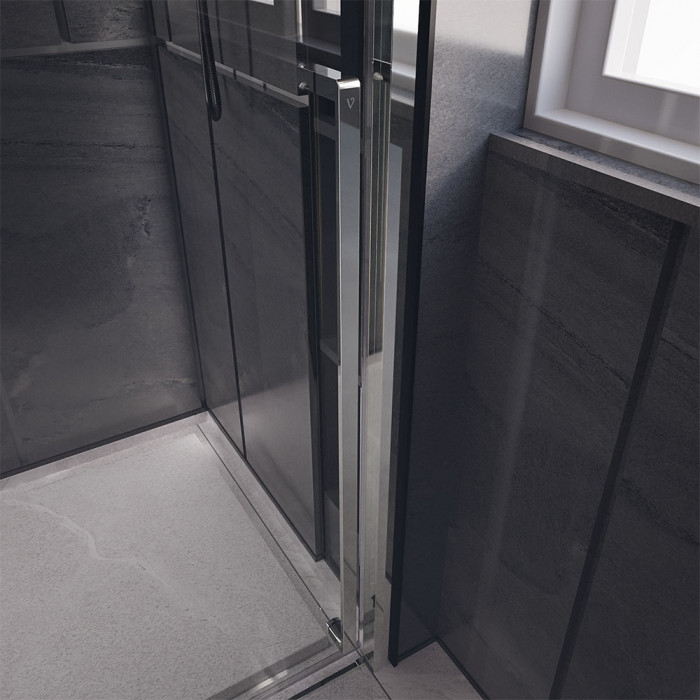 Душевой угол Veconi Premium Trento PTC-SP-30CH, 1500х800x2000, хром, стекло прозрачное