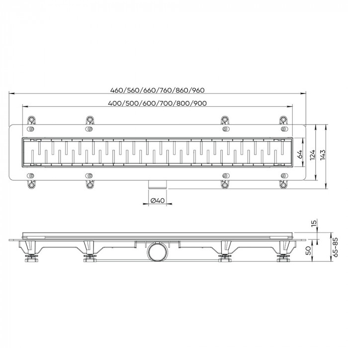 Душевой лоток Veconi Stesso Line 600