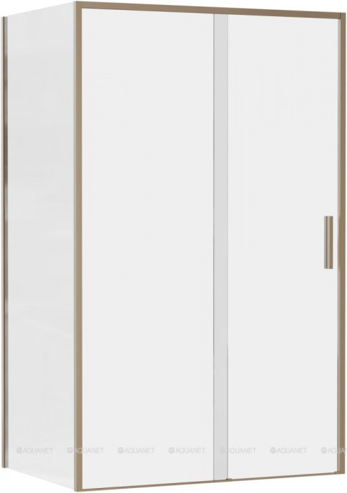 Душевой уголок Aquanet Pleasure Evo 120x80 AE65-120x80-GBT профиль золото-никель браш, прозрачное стекло