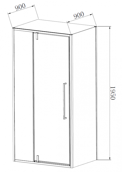 Душевой уголок Слим-Н (Slim-N) VSR-4SNP9011CLGM, 1100*900, вороненая сталь, стекло прозрачное