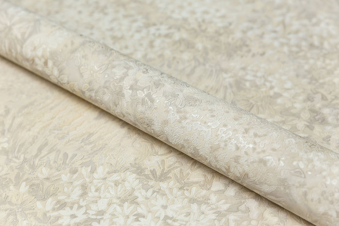 Обои виниловые на флизелиновой основе Апрель мотив 2, жёлтый серый, KERAMA MARAZZI