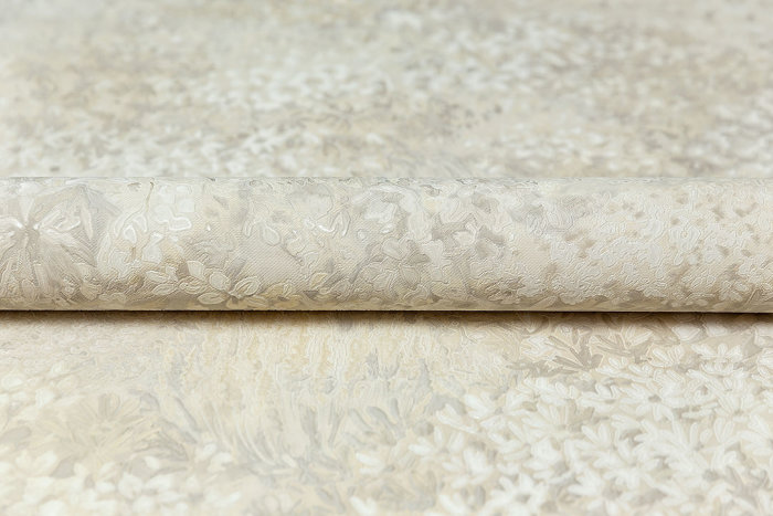 Обои виниловые на флизелиновой основе Апрель мотив 2, жёлтый серый, KERAMA MARAZZI