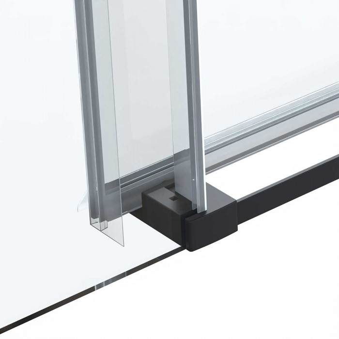 Душевой уголок Комо Софт (Como Soft) VSR-1CS1015CLB, 1500*1000, черный, стекло прозрачное