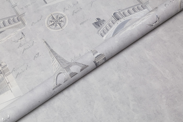 Обои PL72407-41 (8) винил.горячего тиснения на флиз. основе 1,06*10,05 Travel Wall Палитра
