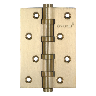 Петля дверная врезная AO1O-C 1OOX7OX3-4BB-1U, без короны, матовая латунь 1шт.