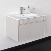 Тумба-умывальник для ванной Comforty Мадрид 70 серый шёлк с раковиной Comforty 70E