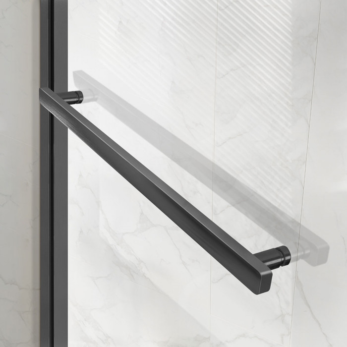 Душевой уголок Слим Софт (Slim Soft) VSR-1SS9014CLGM, 1400*900, вороненая сталь, стекло прозрачное