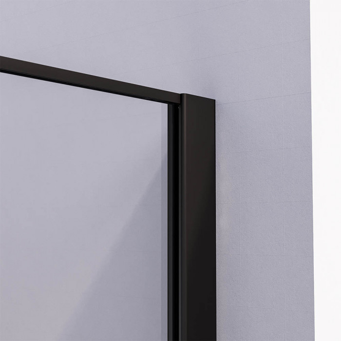 Душевой угол раздвижной Veconi Premium Prato 400 SP B-R, 1800х800x2000, черный матовый, стекло прозрачное