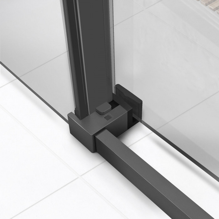 Душевой уголок Слим Софт (Slim Soft) VSR-1SS9015CLGM, 1500*900, вороненая сталь, стекло прозрачное