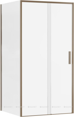 Душевой уголок Aquanet Pleasure Evo 100x90 AE65-100x90-GBT профиль золото-никель браш, прозрачное стекло