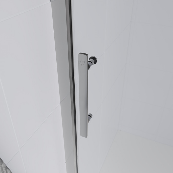 Душевая дверь Veconi Evo 400 CH, 1700x1950, хром, стекло прозрачное