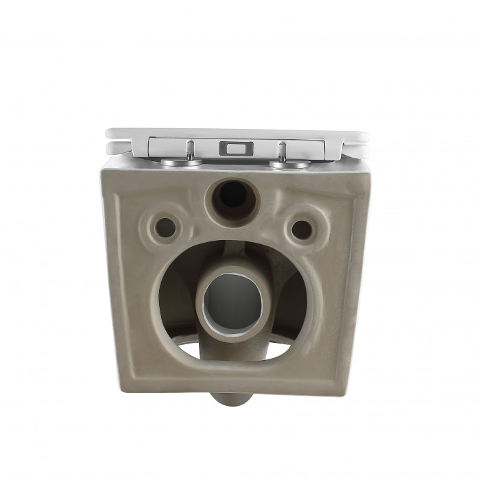 Унитаз подвесной Grossman Thin Rim GR-5604SQ (520х360х355) тонкий ободок,белый с тонкой крышкой,микролифт,смыв торнадо,1 место