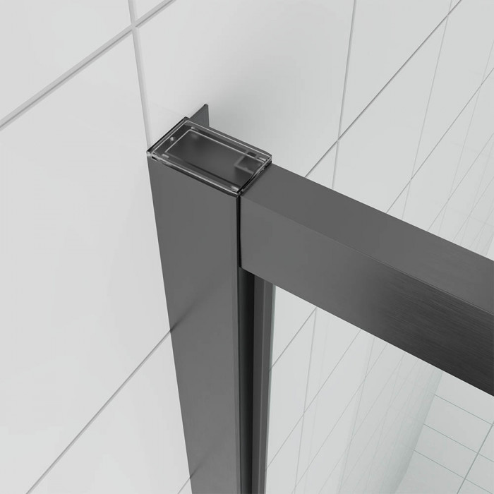 Душевая дверь Veconi Ottimo P20 GR, 1100x1900, графит брашинг, стекло тонированное матовое