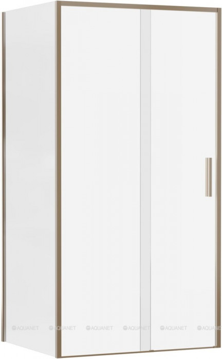 Душевой уголок Aquanet Pleasure Evo 100x80 AE65-100x80-GBT профиль золото-никель браш, прозрачное стекло