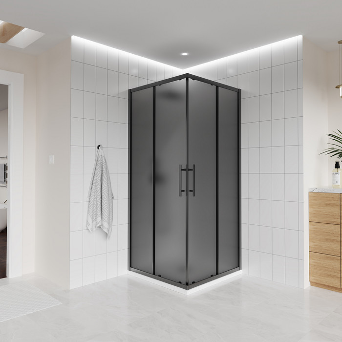 Душевой угол Veconi Evo 300 GR 1200х900x1950, графит брашинг, тонированное матовое стекло