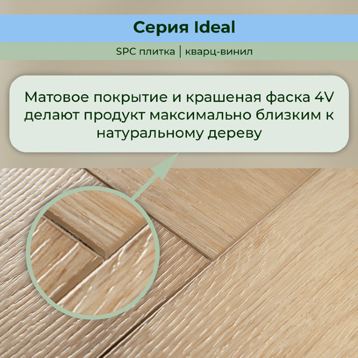 Кварвиниловый ламинат (SPC) Ideal Саванна 126x630x5 STRONG STEP