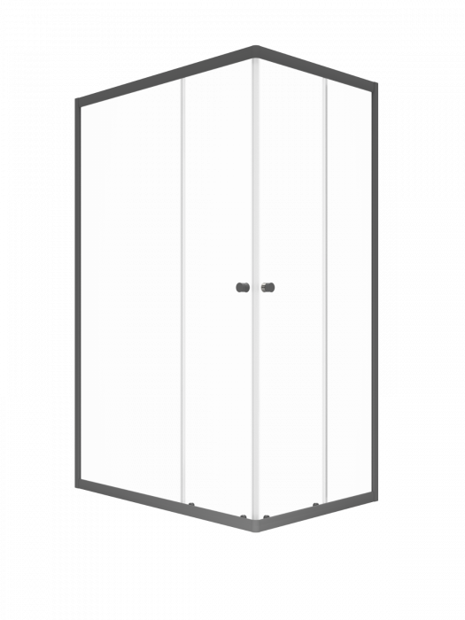 Душевой уголок Triton Вента-Графит 100×80 см (передние стёкла)