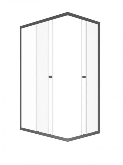 Душевой уголок Triton Вента-Графит 120×80 см (передние стёкла)