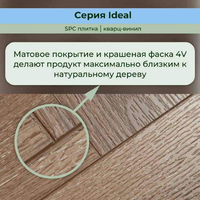 Кварвиниловый ламинат (SPC) Ideal Махагон 126x630x5 STRONG STEP