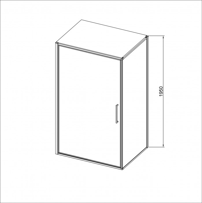 Душевой уголок Слим 8мм (Slim 8mm) VSR-4SLP9010CLB, 1000*900, черный, стекло прозрачное