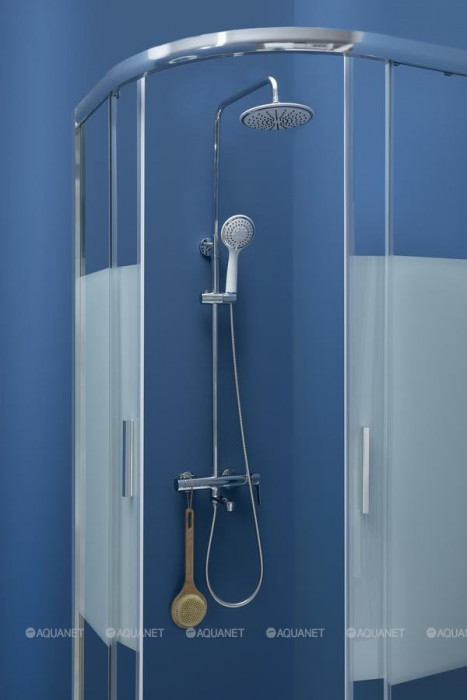 Душевой уголок Aquanet Practic AE10-Q-90x90U-CP 900x900, прозрачное, матовое стекло