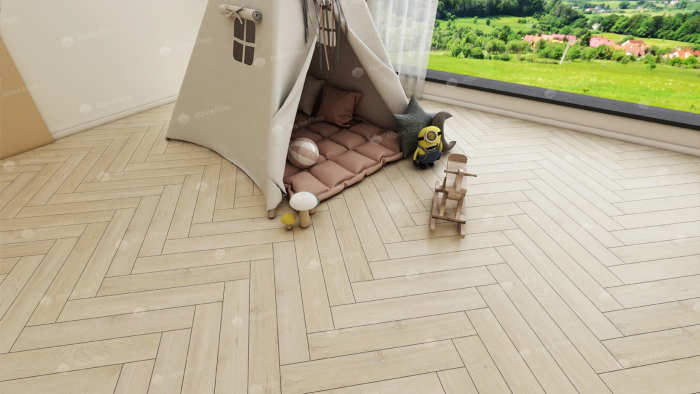 Ламинат Alpine Floor Herringbone 10 Дуб Лацио (LF107-03) 10мм 33класс. 1.5600м2. 26шт (А+В)