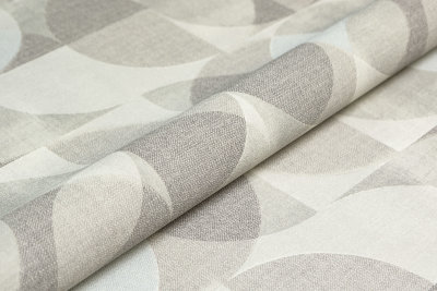 Обои виниловые на флизелиновой основе Шафран мотив, серый, круги, KERAMA MARAZZI