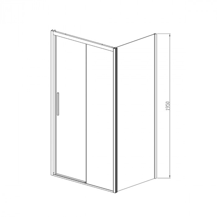 Душевой уголок Софт (Soft) VSR-3SO9015CLGM, 1500*900, вороненая сталь, стекло прозрачное