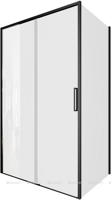 Душевой уголок Aquanet Pleasure Evo 120x100 AE65-120x100-BT профиль черный, прозрачное стекло