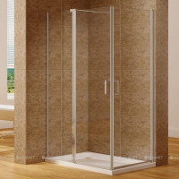 Душевой уголок Aquanet Cinetic 120х80,прозрачное стекло (AE12-N-120H190U-CT + AE12-N-80H190U-CT)