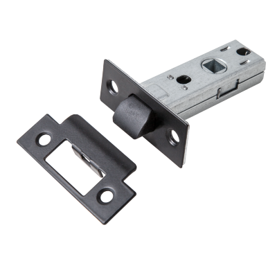 Защелка межкомнатная B2B L 5-45 plastic Black, пластиковый язычок, черный